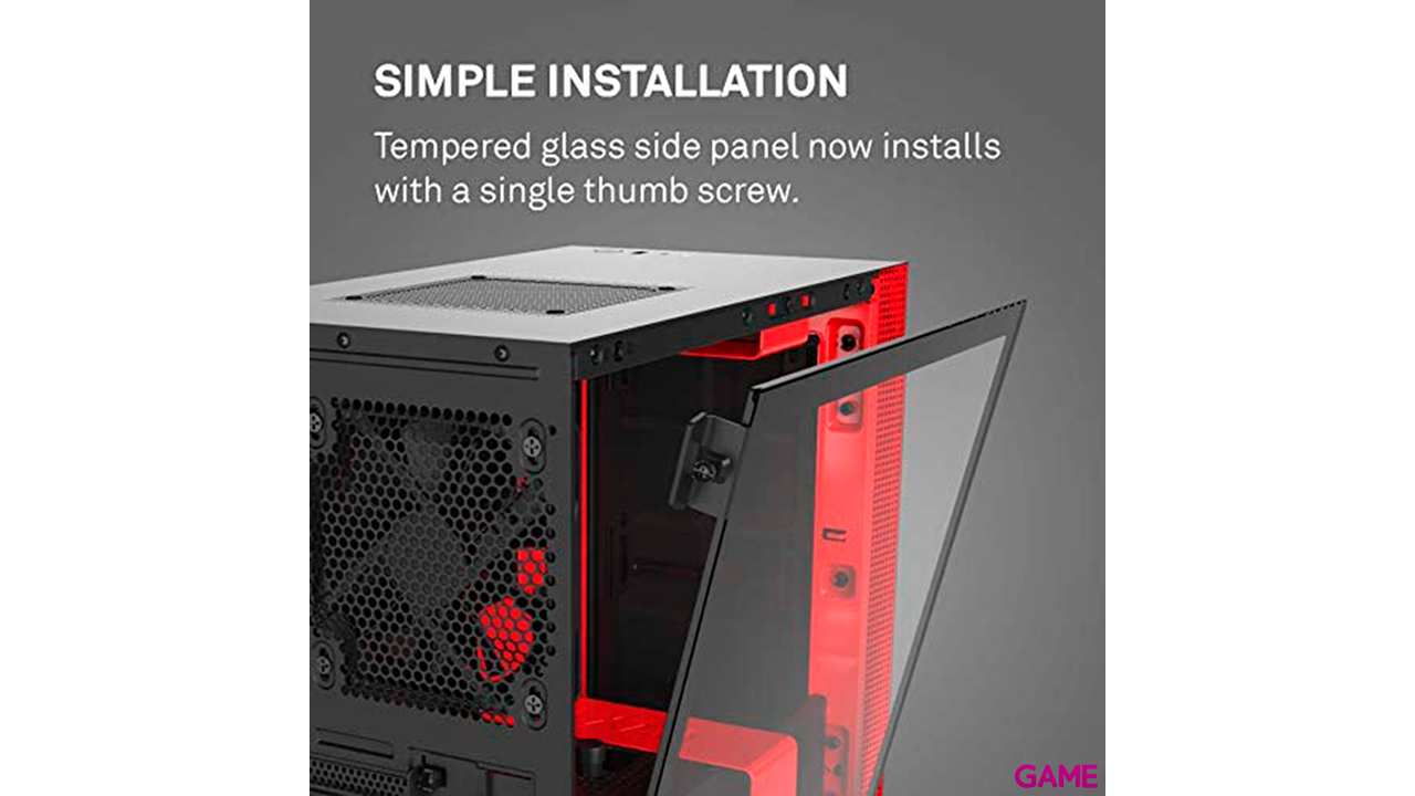 NZXT H210 Mini Tower Negro, Rojo-0