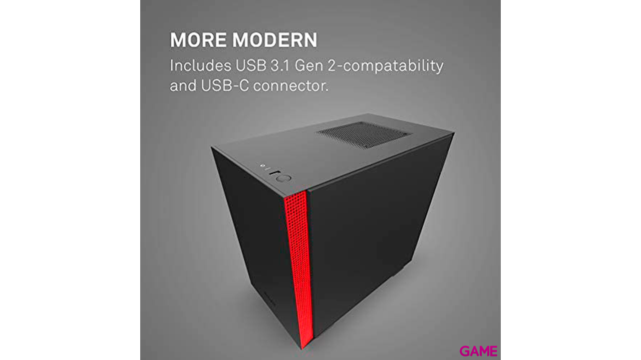 NZXT H210 Mini Tower Negro, Rojo-1