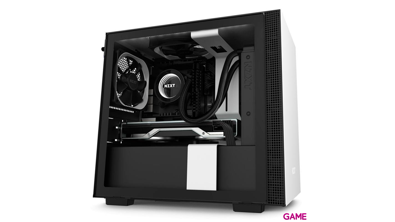 NZXT H210i Matte White Mini Tower Negro, Blanco - Caja Ordenador-1