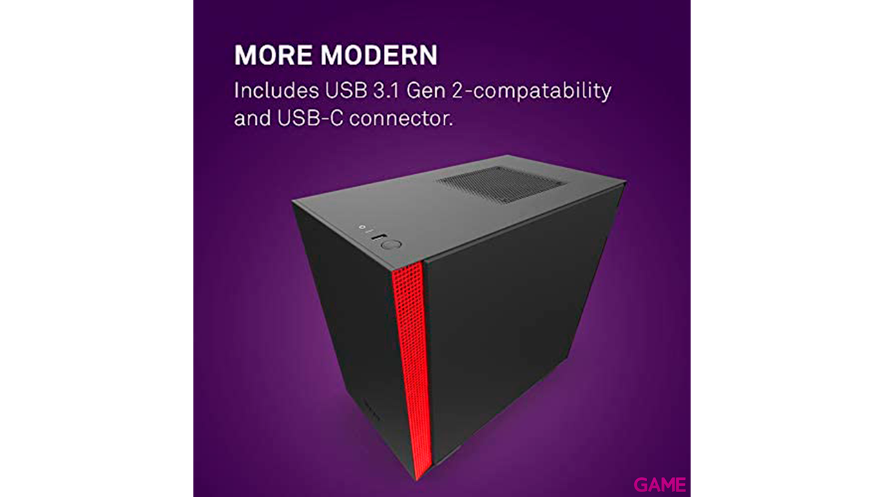 NZXT H210i Matte Black Red Mini Tower Negro, Rojo - Caja Ordenador-1