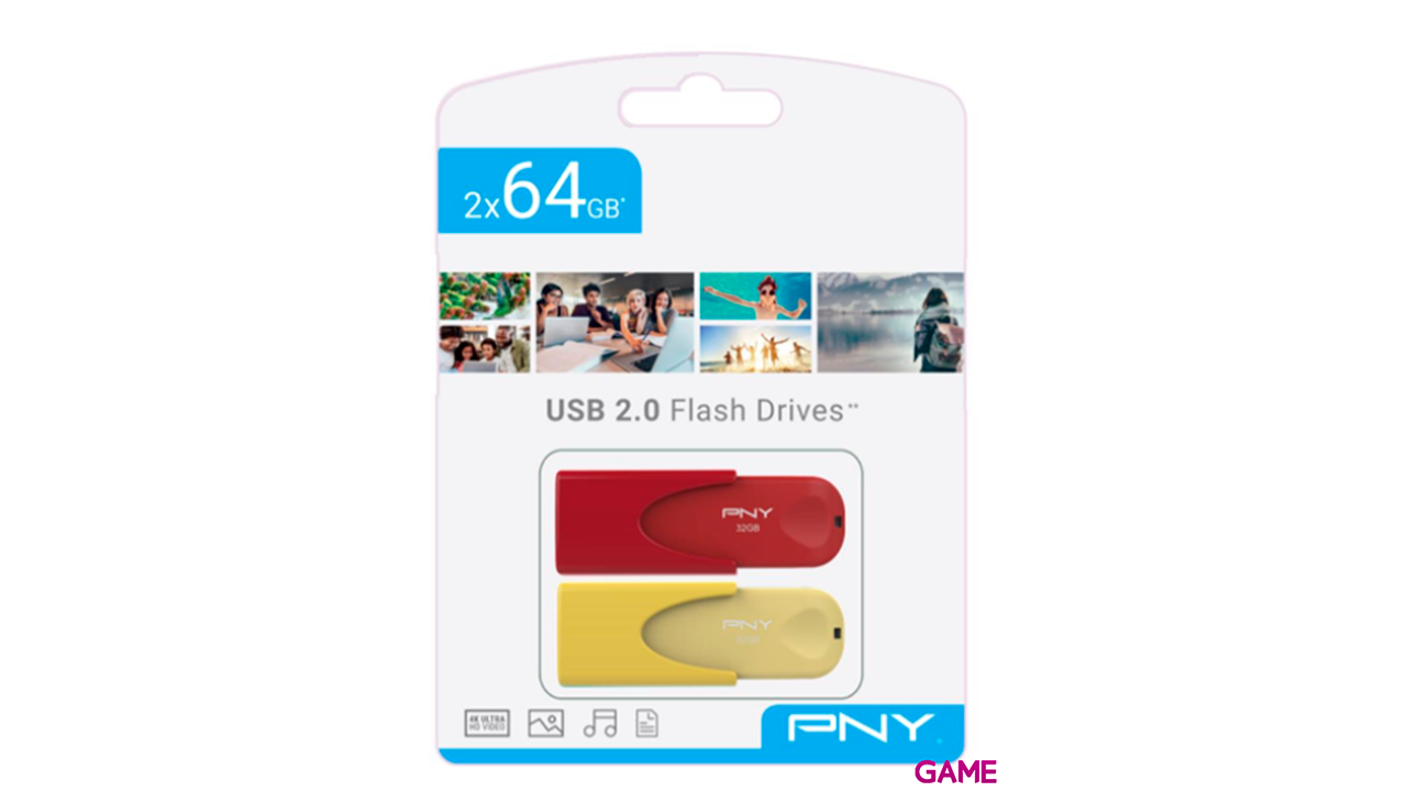 PNY Twin Pack Limited Edition 2x64GB USB 2.0 - Pendrive-0