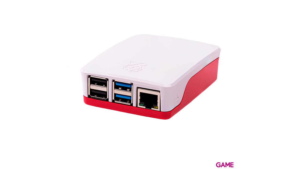 Raspberry Pi 4 Negro Rojo Blanco - Caja-0