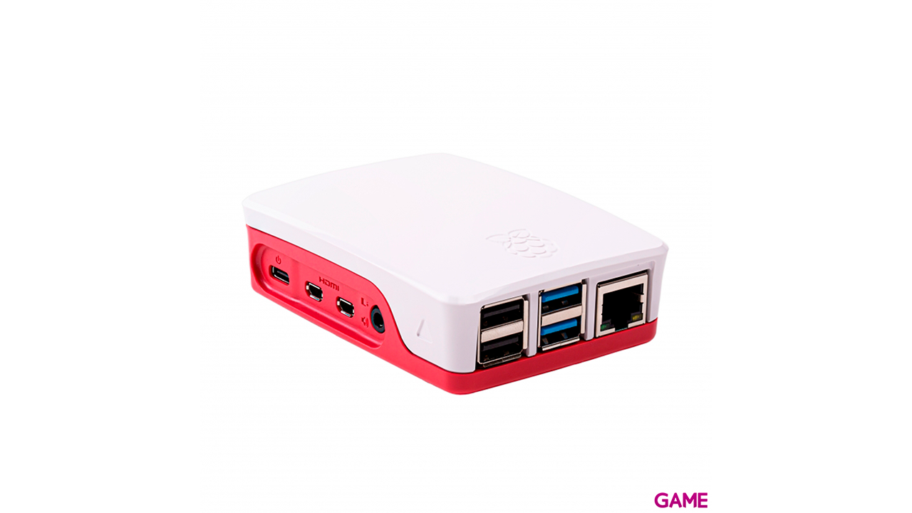 Raspberry Pi 4 Negro Rojo Blanco - Caja-1