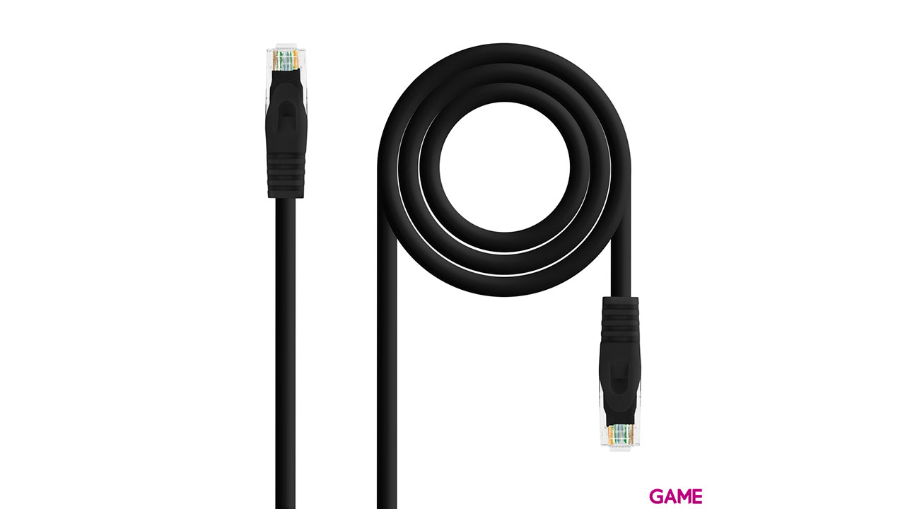 Nanocable Cable de red latiguillo RJ45 LSZH Cat.6A UTP AWG24 Negro 2.0m-0