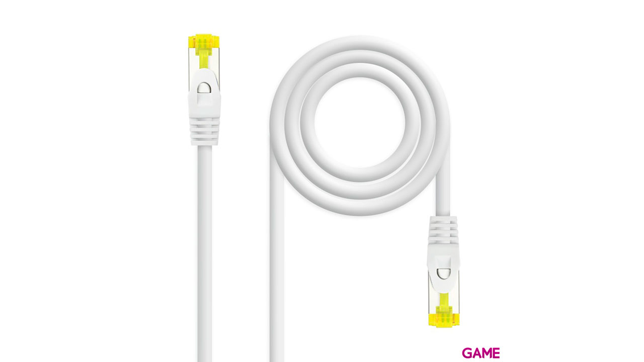 Nanocable Cable de red latiguillo RJ45 LSZH Cat.6A SFTP AWG26, Blanco, 3.0 m-0
