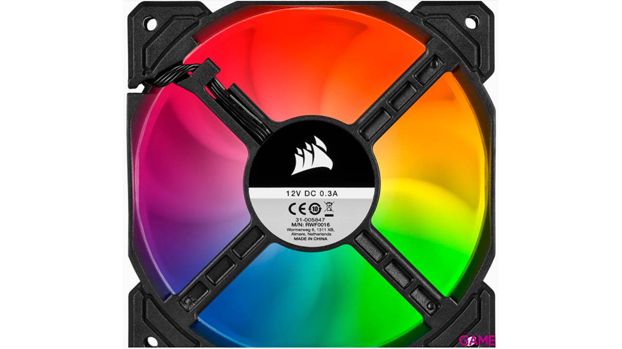 Corsair CO-9050094-WW ventilador de PC Carcasa del ordenador 12 cm Negro, Gris-1