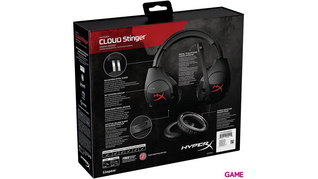 HyperX Cloud Stinger PS4 Auriculares Diadema Negro-4