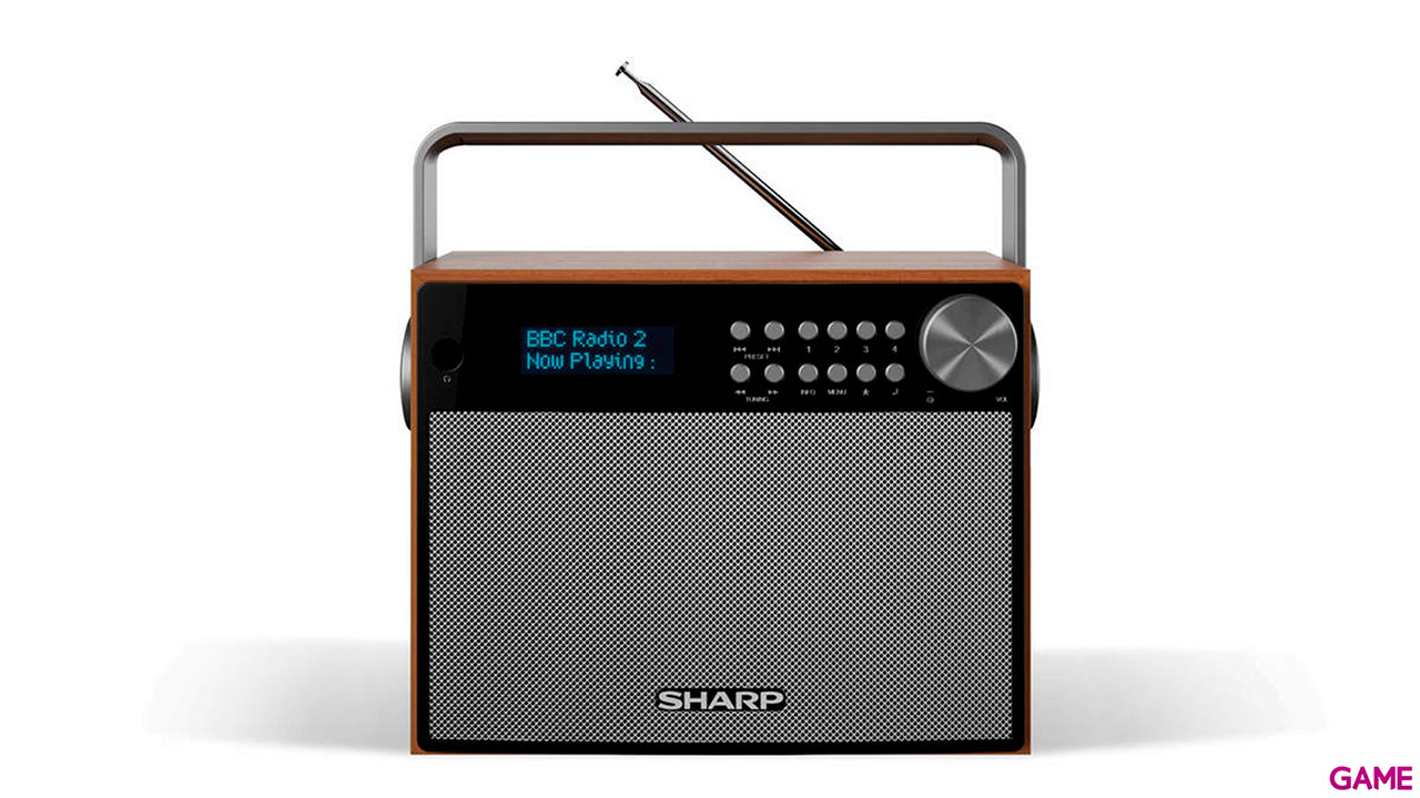 Sharp DR-P350 radio Portátil Digital Negro, Madera-1