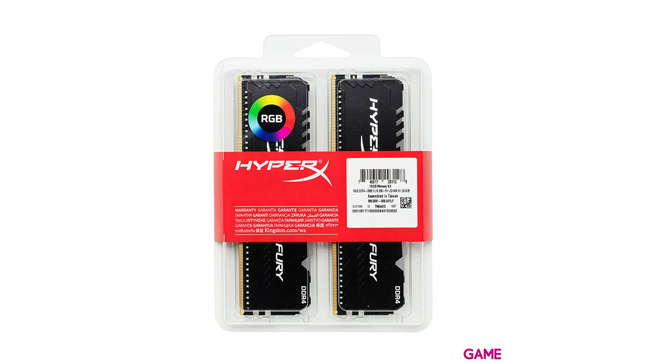 HyperX FURY HX432C16FB3AK2/32 módulo de memoria 32GB 2 x 16GB DDR4 3200 MHz-0