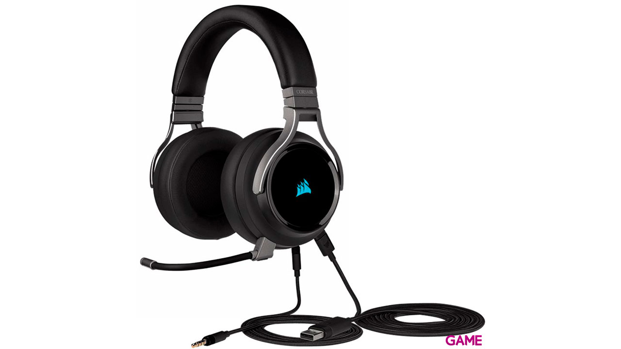 Corsair Virtuoso Wireless RGB 7.1 Carbono 3.5mm - PC-PS4-PS5-XBOX-SWITCH-MOVIL - Auriculares Gaming-5