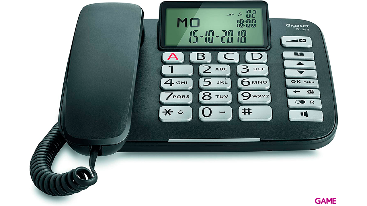 Gigaset DL 580 Identificador de llamadas Negro - Telefono Fijo-1