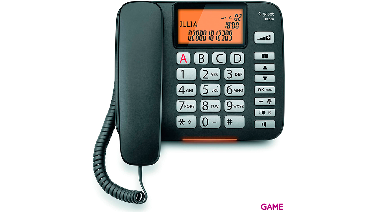 Gigaset DL 580 Identificador de llamadas Negro - Telefono Fijo-4