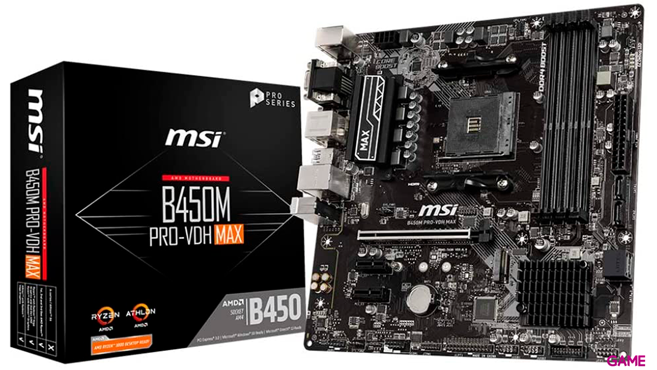 MSI B450M Pro-VDH Max Zocalo AM4 Micro ATX AMD B450 - Placa Base-0