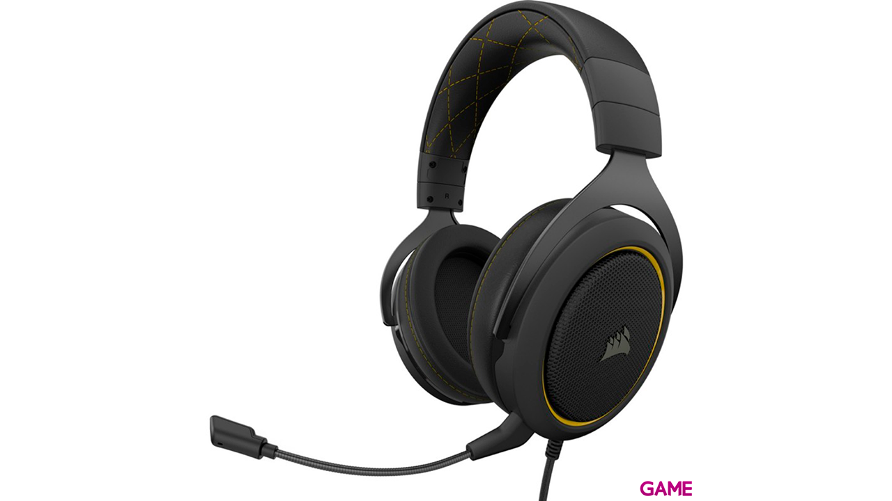 Corsair HS60 PRO STEREO Negro-Amarillo -PC-PS4-PS5-XBOX-SWITCH-MOVIL - Auriculares Gaming-0