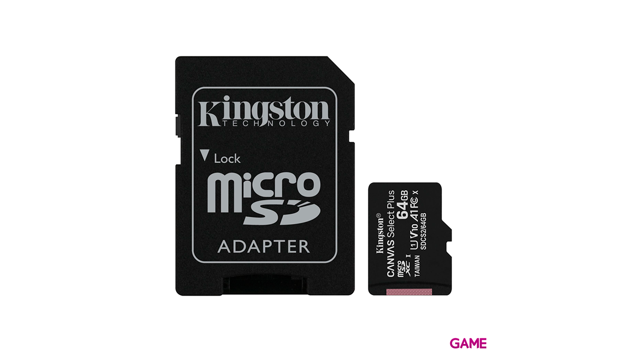 Kingston Technology Canvas Select Plus 64GB MicroSDXC Clase 10 UHS-I - Tarjeta Memoria-0