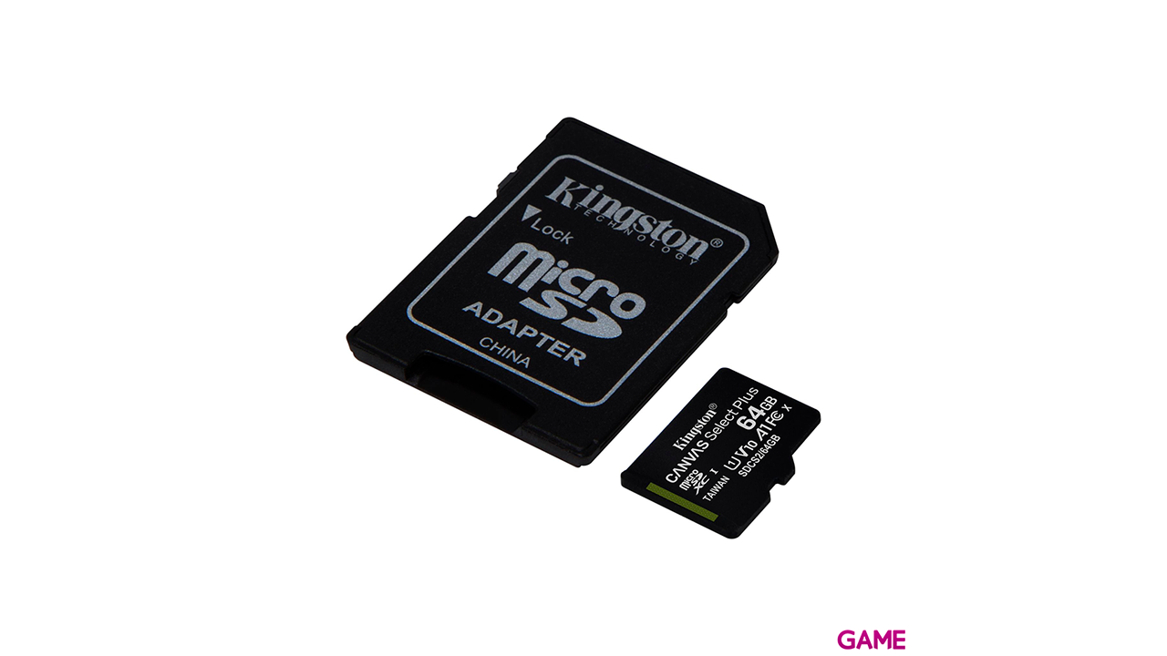 Kingston Technology Canvas Select Plus 64GB MicroSDXC Clase 10 UHS-I - Tarjeta Memoria-1