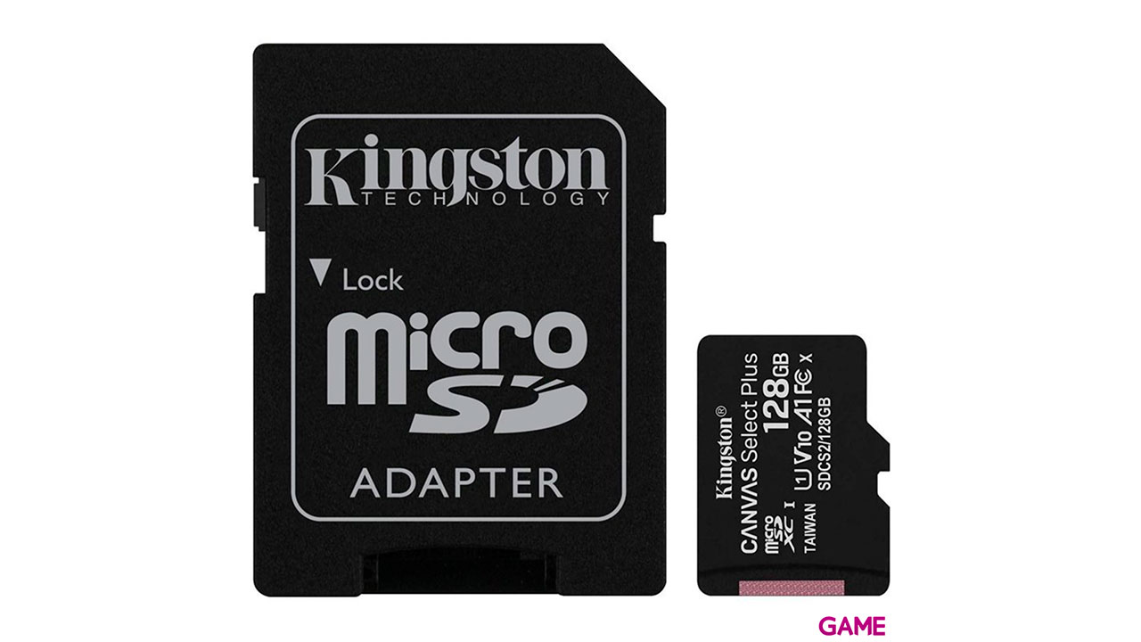 Kingston Technology Canvas Select Plus 128GB MicroSDXC Clase 10 UHS-I - Tarjeta Memoria-0
