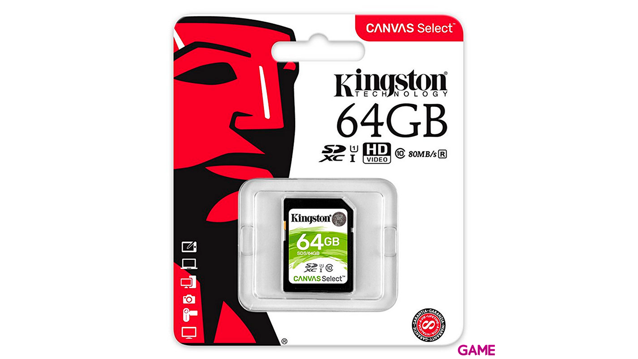 Kingston Technology Canvas Select Plus 64GB SDXC Clase 10 UHS-I - Tarjeta Memoria-2