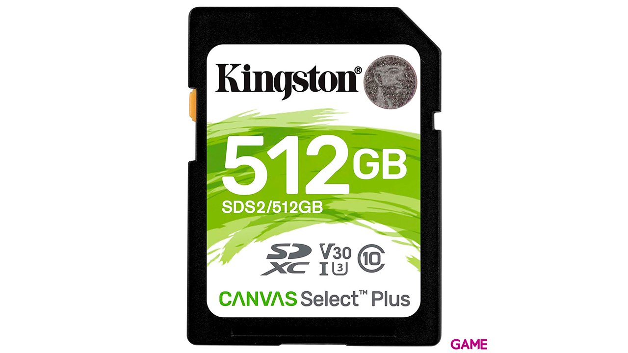 Kingston Technology Canvas Select Plus 512GB SDXC Clase 10 UHS-I - Tarjeta Memoria-0