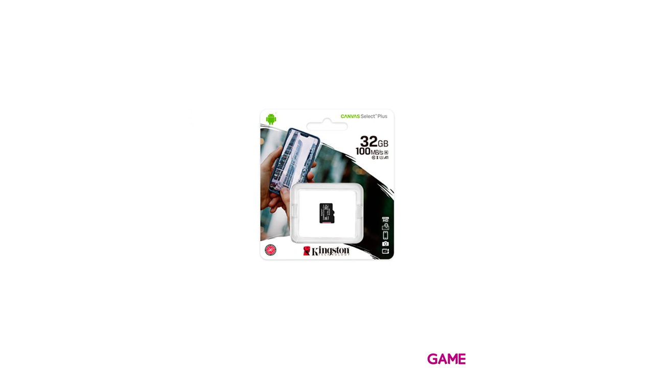 Kingston Technology Canvas Select Plus 32GB MicroSDHC Clase 10 UHS-I - Tarjeta Memoria-1