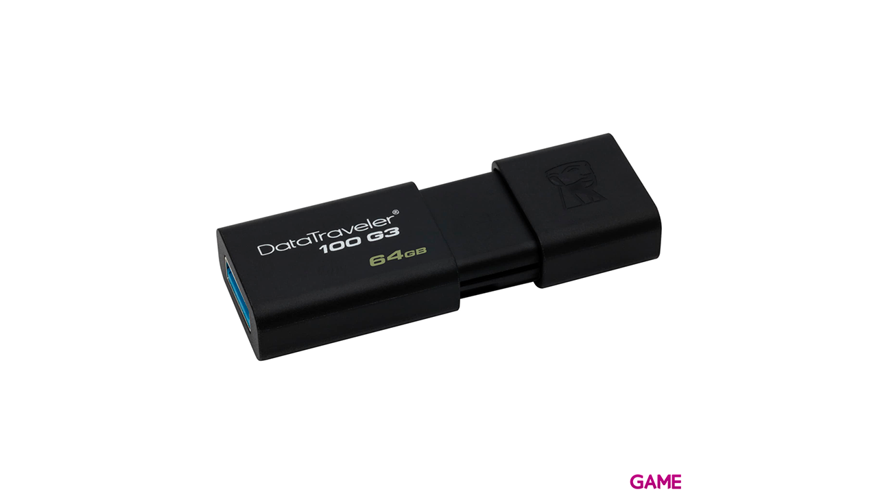 Kingston Technology DataTraveler 100 G3 unidad flash USB 64GB USB tipo A 3.2 Gen 1 (3.1 Gen 1) Negro-2
