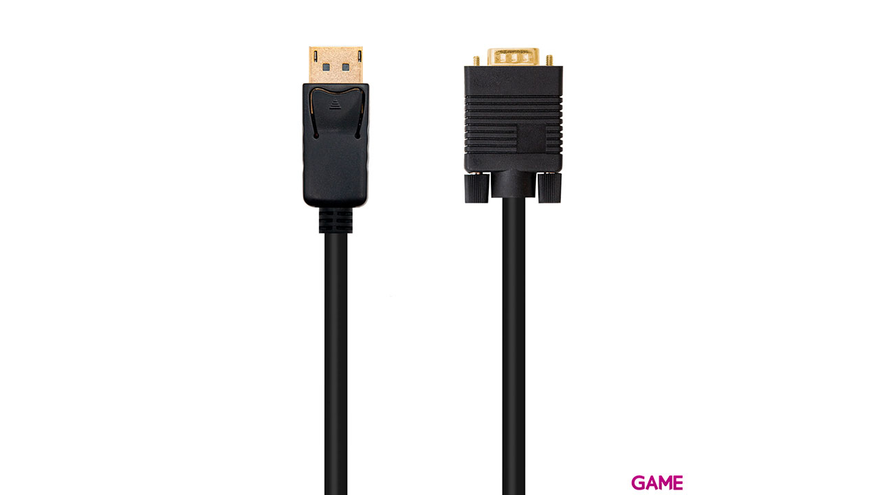Nanocable Cable conversor DISPLAYPORT a VGA, DP/M - VGA/M, Negro, 3.0 M-1