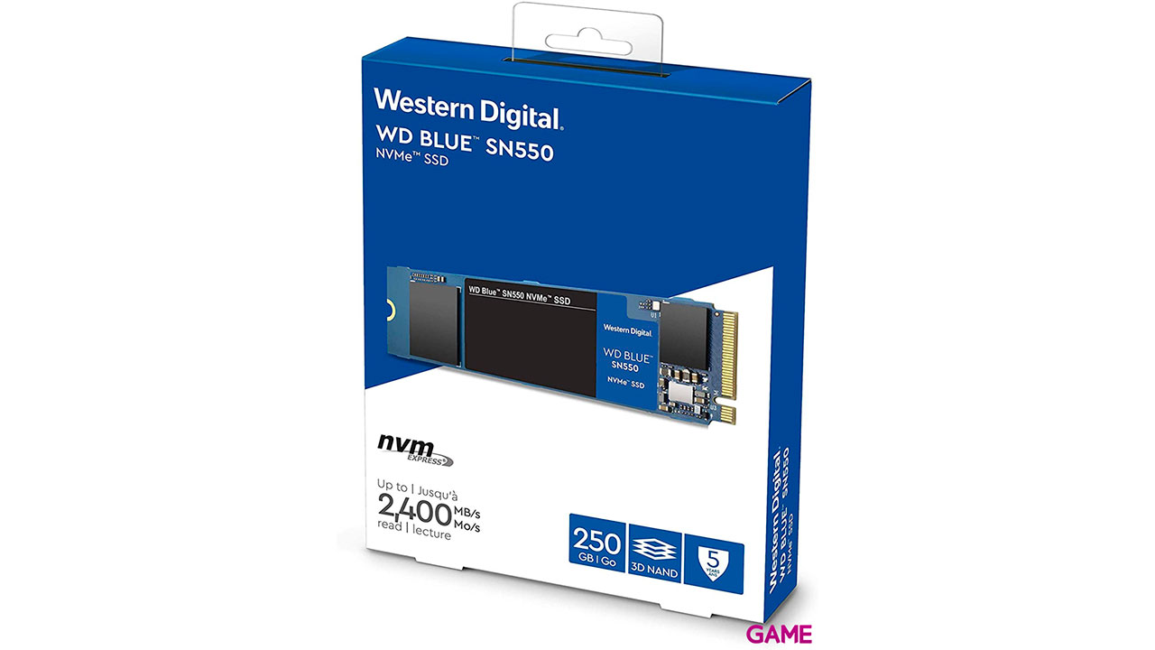 Western Digital WD Blue SN550 NVMe M.2 250 GB PCI Express 3.0 3D NAND - Disco Duro Interno-3