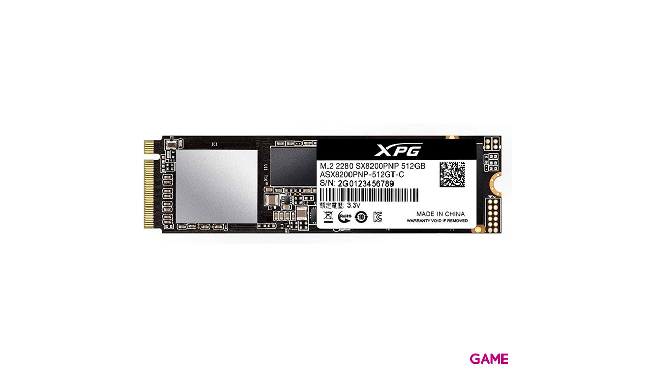 Adata XPG SX8200 Pro M.2 256GB PCI Express 3.0 3D TLC NVMe - Disco Duro-0