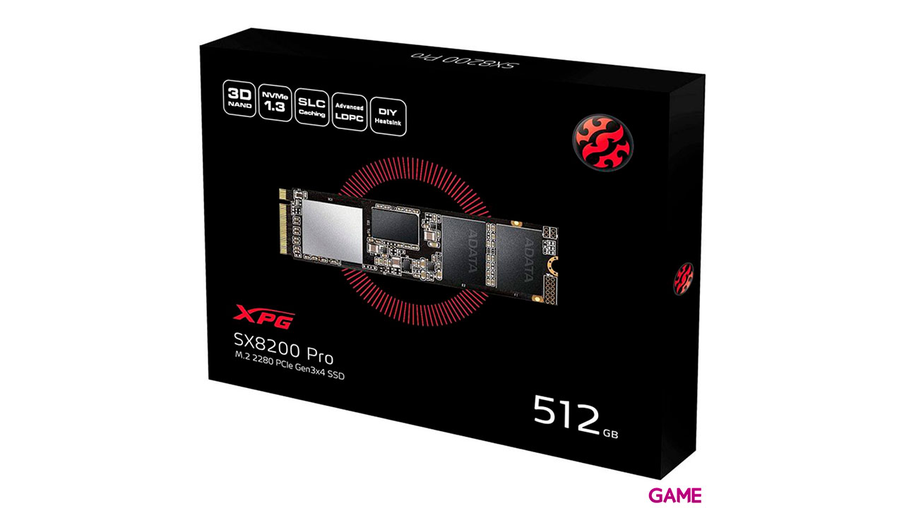 Adata XPG SX8200 Pro M.2 256GB PCI Express 3.0 3D TLC NVMe - Disco Duro-2