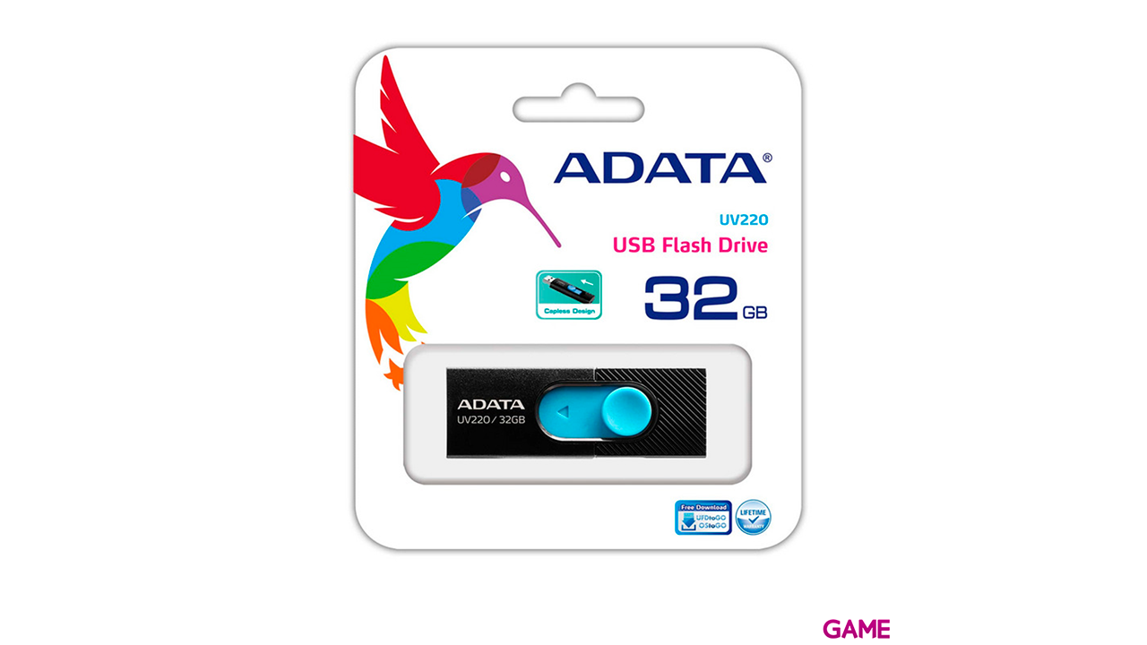 Adata UV220 unidad flash USB 32GB USB tipo A 2.0 Negro, Azul - Pendrive-1