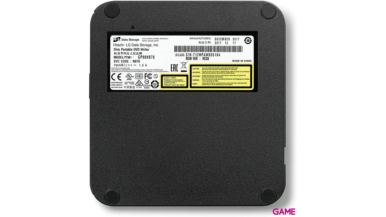 REGRABADORA ULTRA SLIM PORTABLE DVD-W NEGRO LG-2