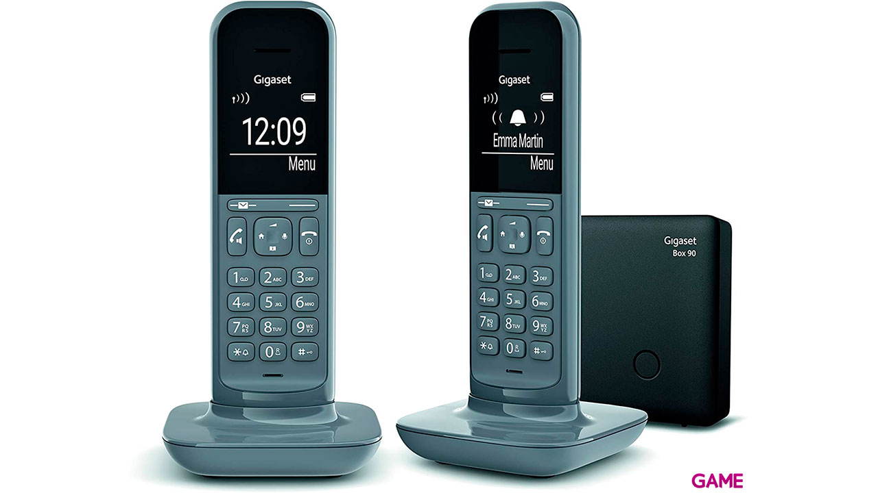 Gigaset CL390 Duo Teléfono DECT/analógico Gris Identificador de llamadas-0