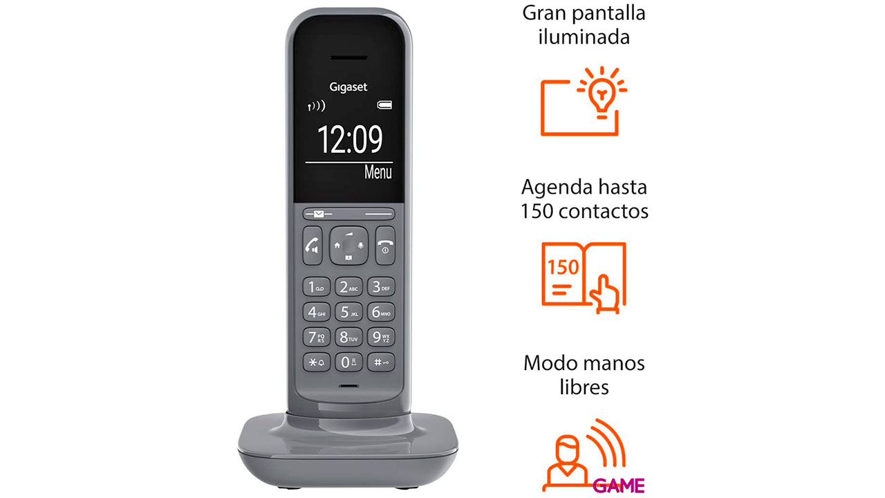 Gigaset CL390 Duo Teléfono DECT/analógico Gris Identificador de llamadas-2