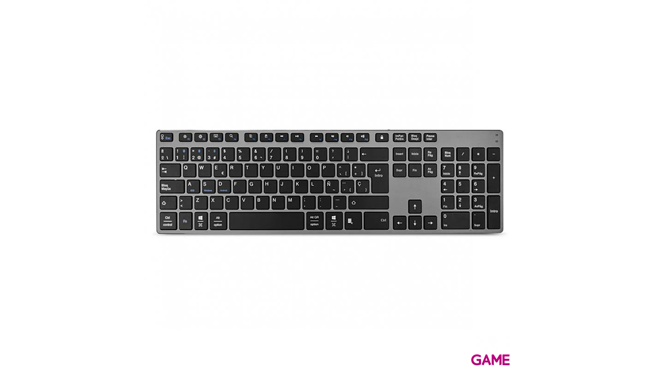 Subblim Adcanced Extended Wireless Bluetooth Aluminio Gris - Teclado-0