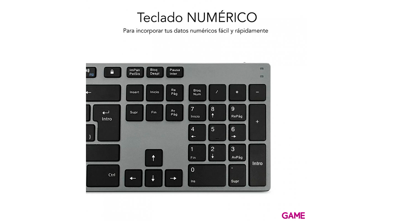 Subblim Adcanced Extended Wireless Bluetooth Aluminio Gris - Teclado-3