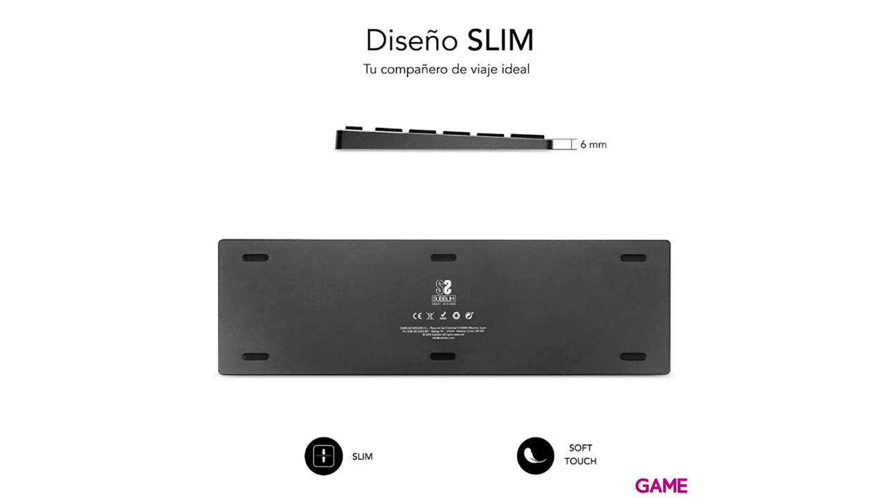 Subblim Adcanced Extended Wireless Bluetooth Aluminio Gris - Teclado-4