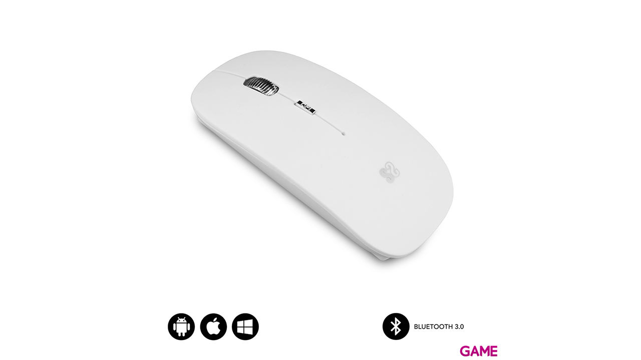 SUBBLIM RATON OPTICO WIRELESS BLUETOOTH BT MOUSE FLAT WHITE-0