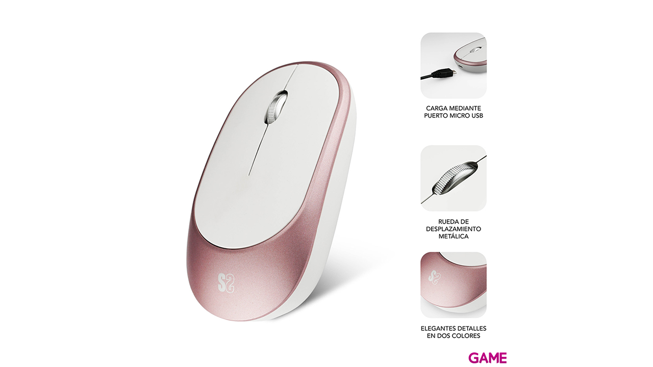 SUBBLIM RATON OPTICO WIRELESS BLUETOOTH SMART GOLD ROSE-1