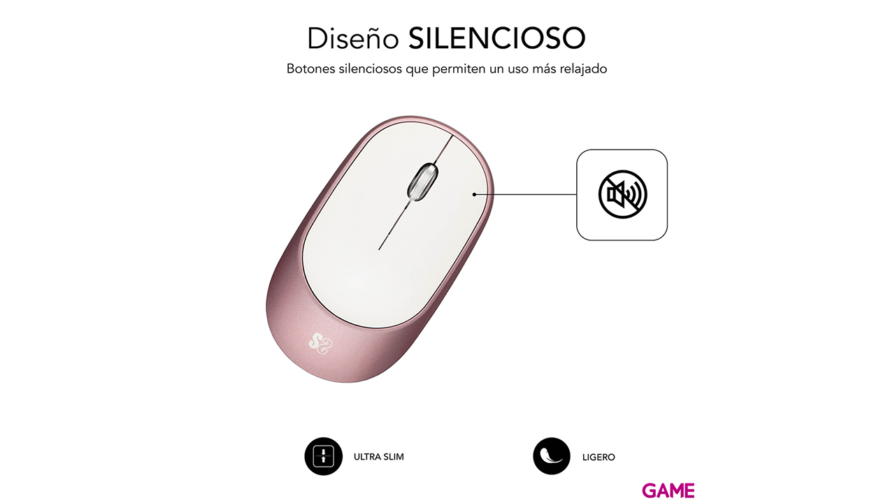 SUBBLIM RATON OPTICO WIRELESS BLUETOOTH SMART GOLD ROSE-3