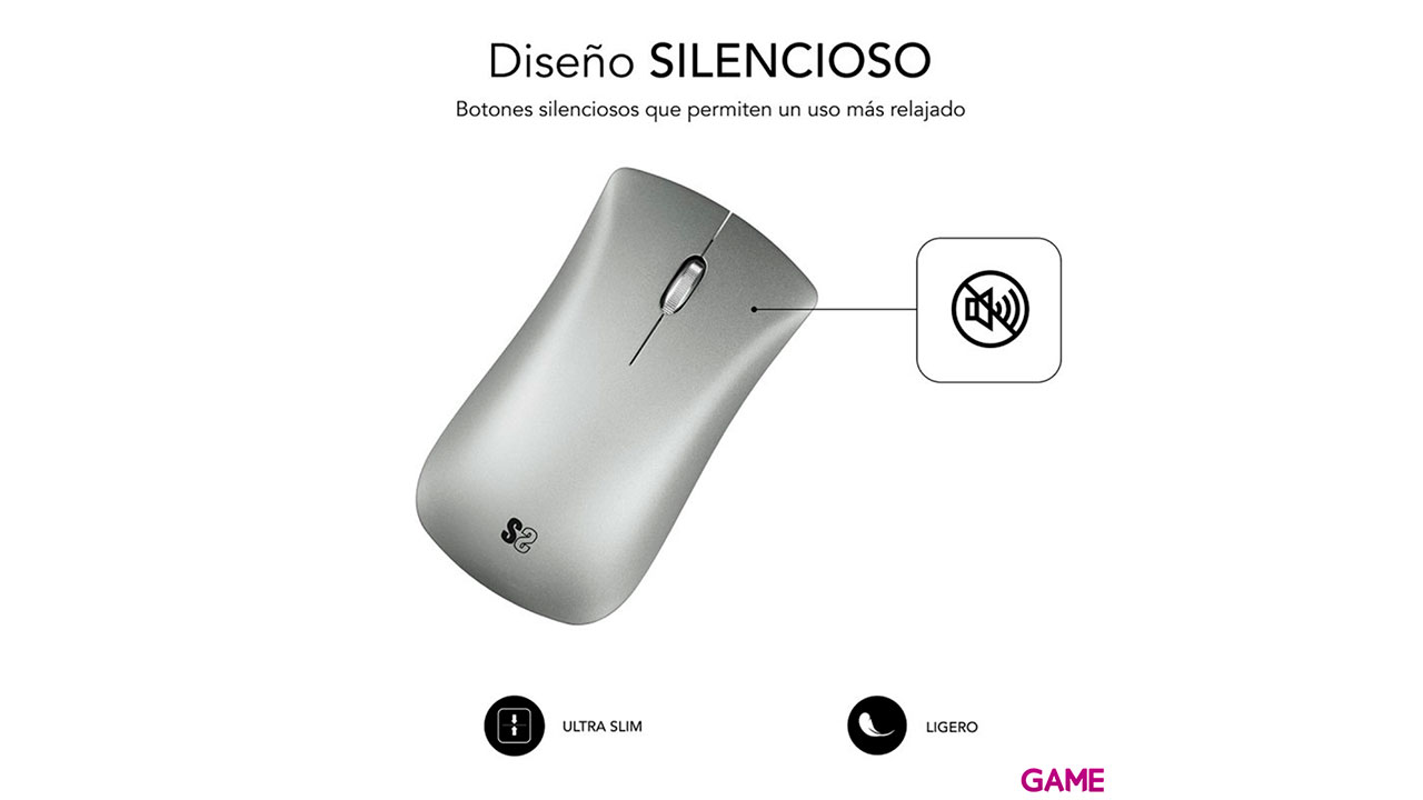 Subblim Elegant Optico Wireless Bluetooth silver - Raton-1