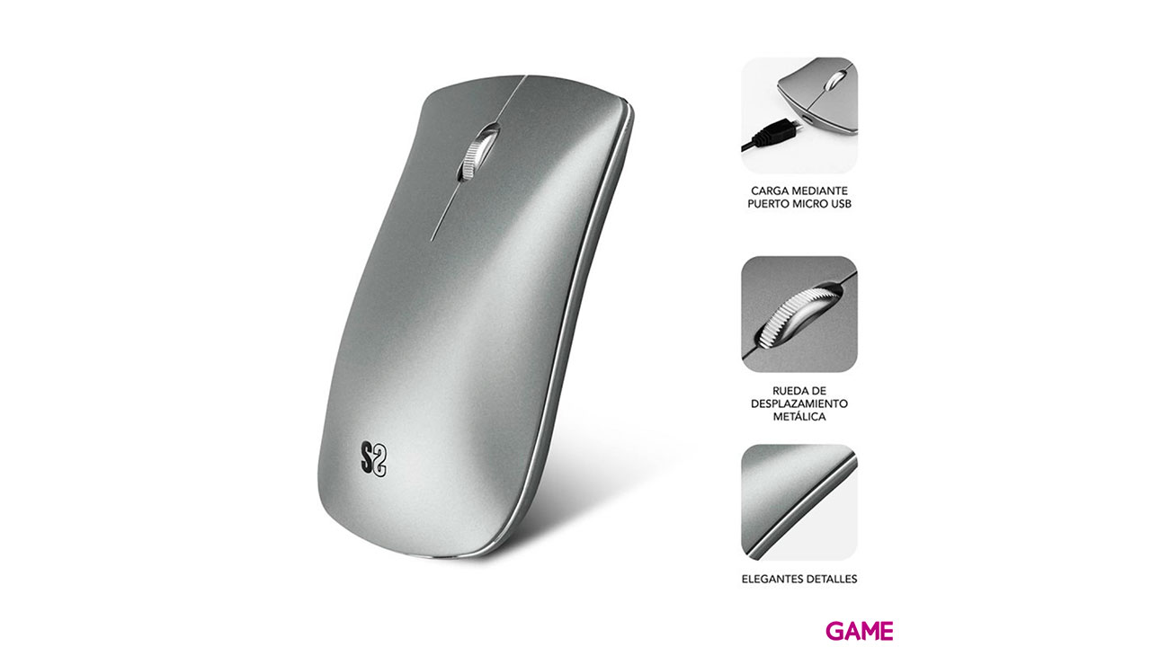 Subblim Elegant Optico Wireless Bluetooth silver - Raton-3