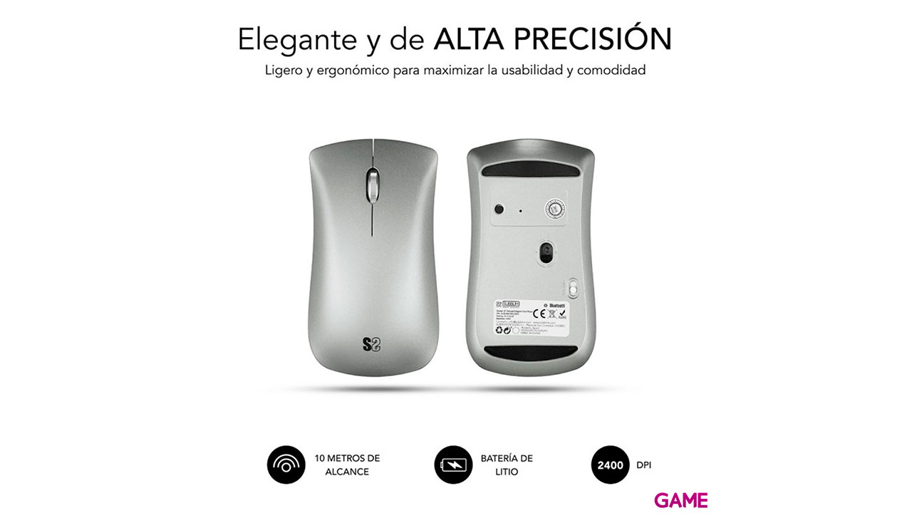 Subblim Elegant Optico Wireless Bluetooth silver - Raton-4