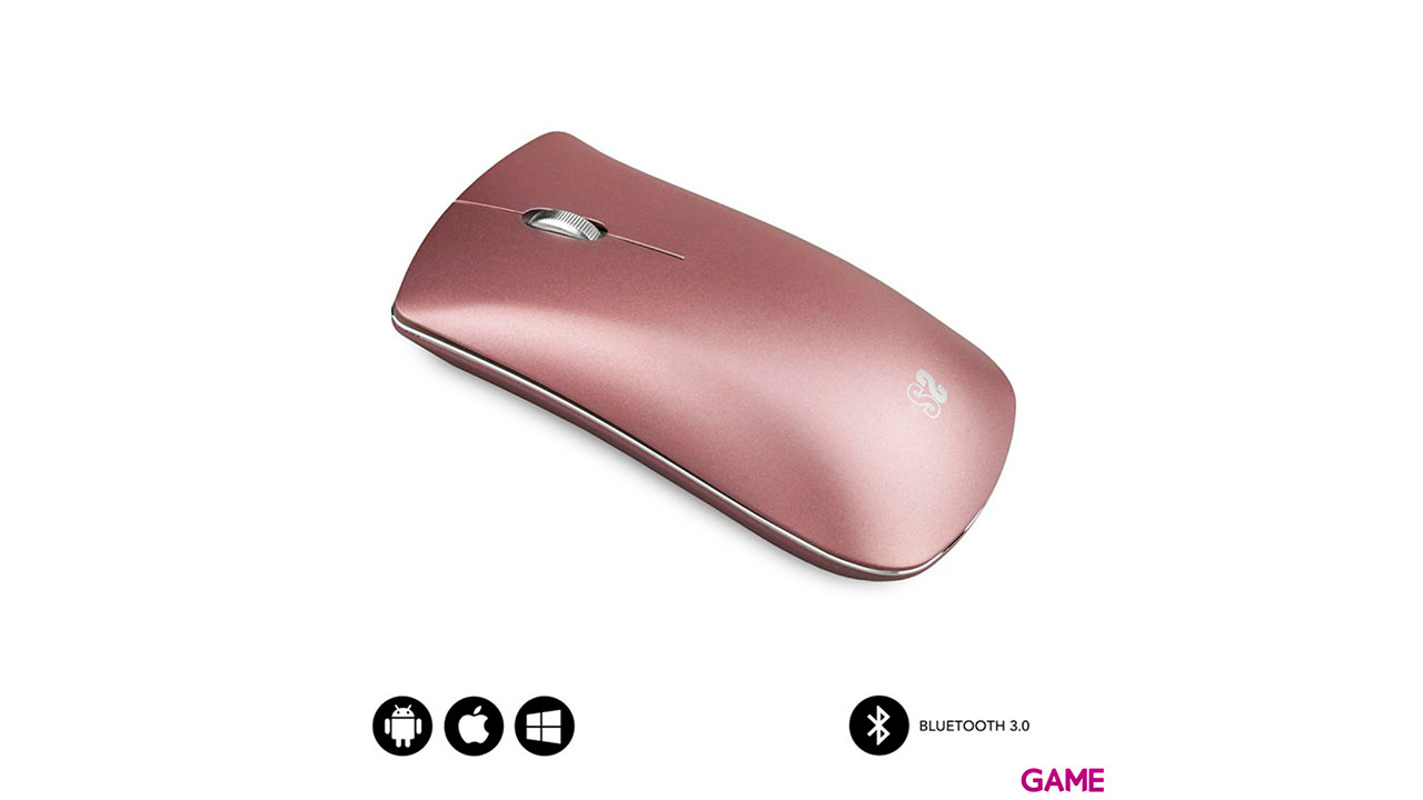 SUBBLIM RATON OPTICO WIRELESS BLUETOOTH BT MOUSE ELEGANT GOLD ROSE-1