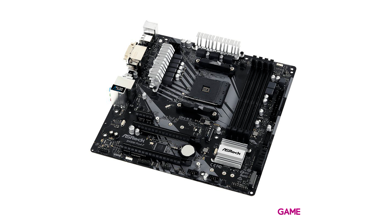 ASRock B450M Pro4-F Zocalo AM4 Micro ATX AMD B450 - Placa Base-2