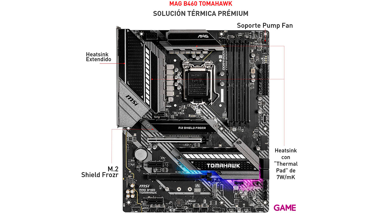 MSI MAG B460 Tomahawk LGA 1200 ATX Intel B460 - Placa Base-2