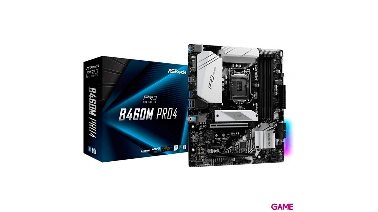 ASRock B460M Pro4 LGA 1200 Micro ATX Intel B460 - Placa Base-0