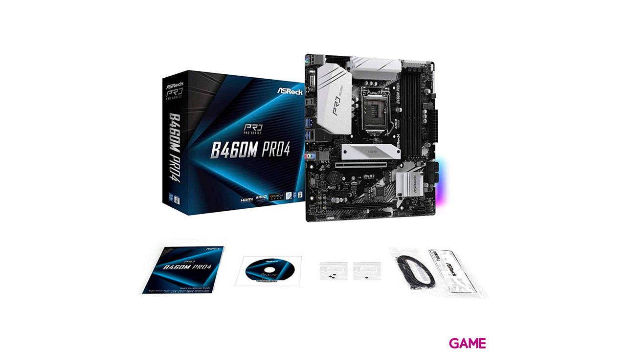 ASRock B460M Pro4 LGA 1200 Micro ATX Intel B460 - Placa Base-3
