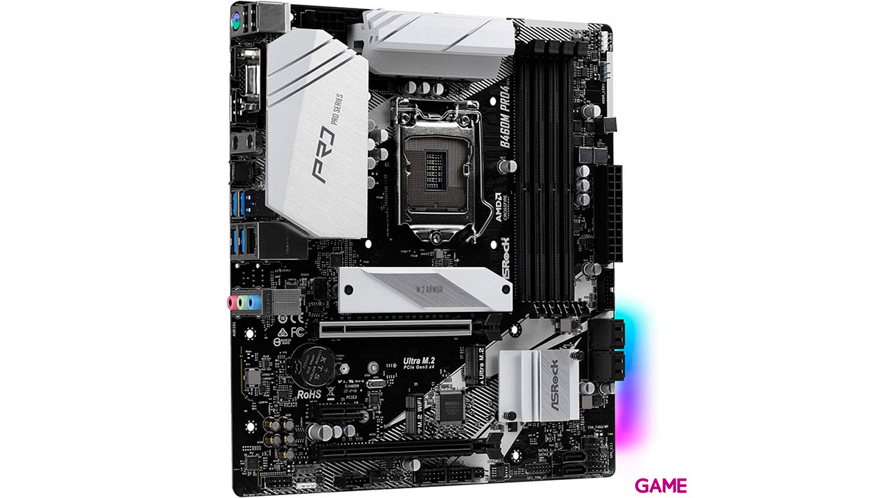 ASRock B460M Pro4 LGA 1200 Micro ATX Intel B460 - Placa Base-7