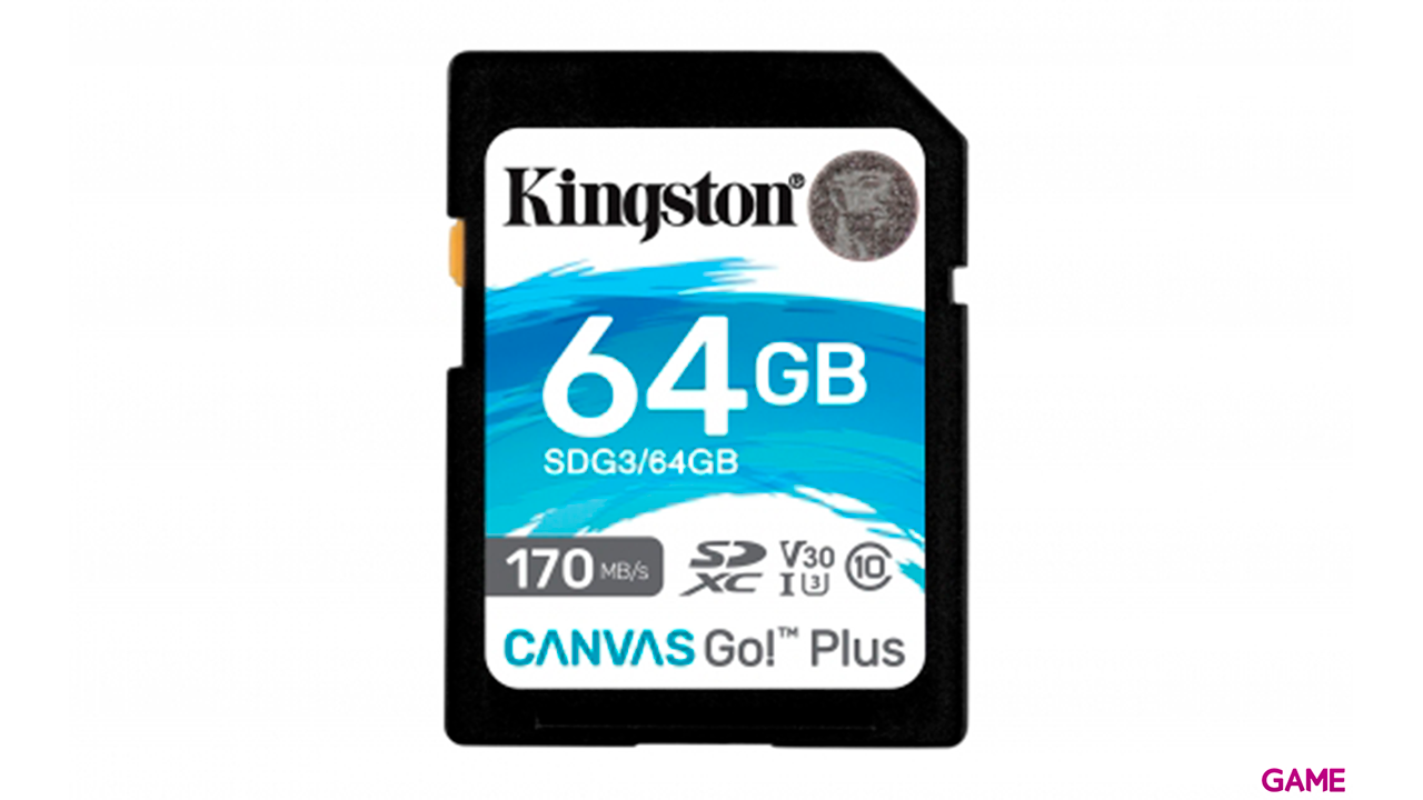 Kingston Technology Canvas Go! Plus 64GB SD Clase 10 UHS-I - Tarjeta Memoria-0