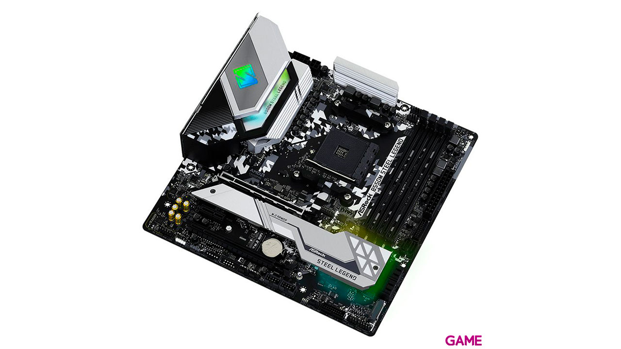 ASRock B550M Steel Legend Zocalo AM4 Micro ATX AMD B550 - Placa Base-1